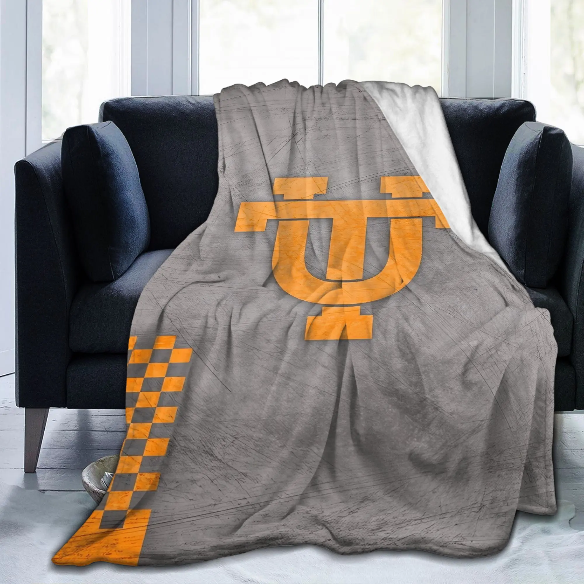 Tennessee State Flag Ultra-Soft Flannel Throw Blanket - 280GSM Plush Polyester, Digital Print Classic Retro TN Vibe, Fade-Resistant Art, Wrinkle-Resistant, Durable, Machine-Washable, All-Season Indoor Comfy & Cozy, Ideal Gift, Perfect for Sofa, Bed