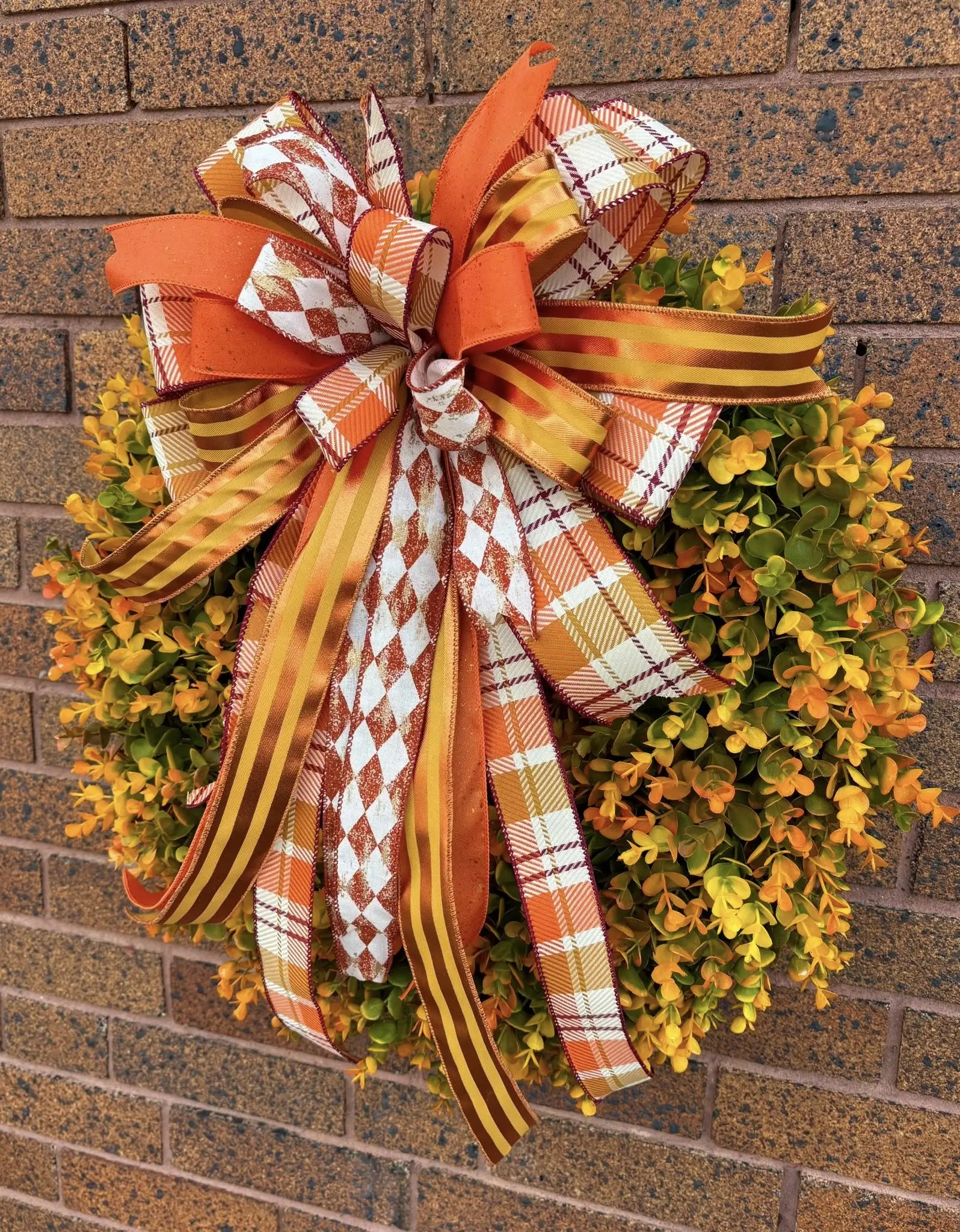 Fall in a Small town Boxwood Wreath