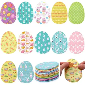 36 Pcs Easter Eggs Fillable Egg with Bunny Pattern Reusable Egg Shaped Container for Easter Egg Hunt,Basket Stuffers,Filling Treats Candy,Party Favor,School Classroom Prize Supplies