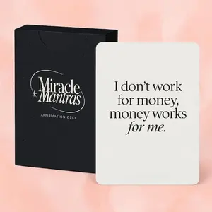 Affirmation cards for women, miracle mantras, 60 daily affirmations for women for self-care, love, and wealth, gifts for women.