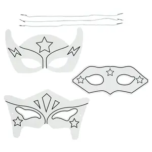 8" - 8 3/4" Color Your Own Paper Superhero Masks - 12 Pc.