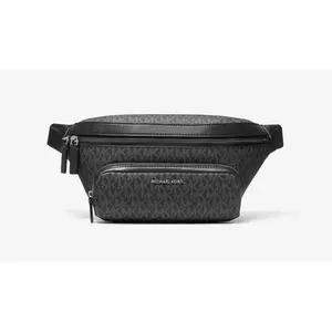 Pre-owned MICHAEL KORS Pebbled Leather Belt Bags Cooper MK Signature PVC Belt Bag, Fanny pack