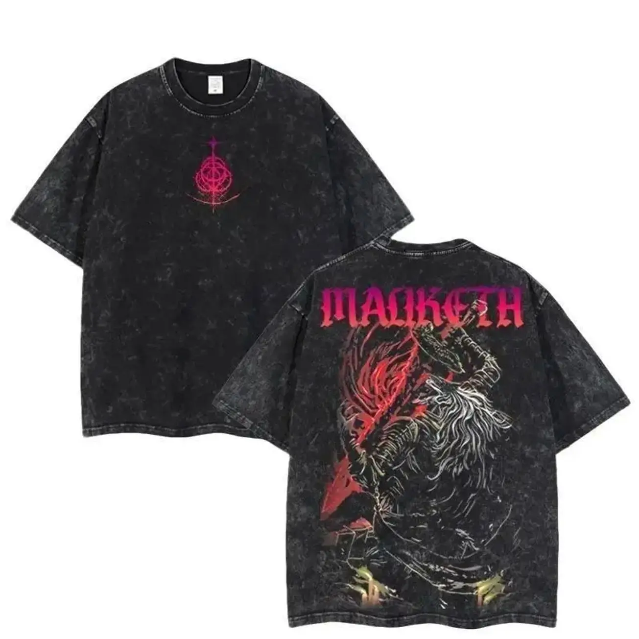 Retro Limited Vintage High quality Maliketh II Graphic Tee Crewneck T-Shirt Premium Clothes Casual Fit Top Tshirt men gifts Fabric Menswear Oversized B9B