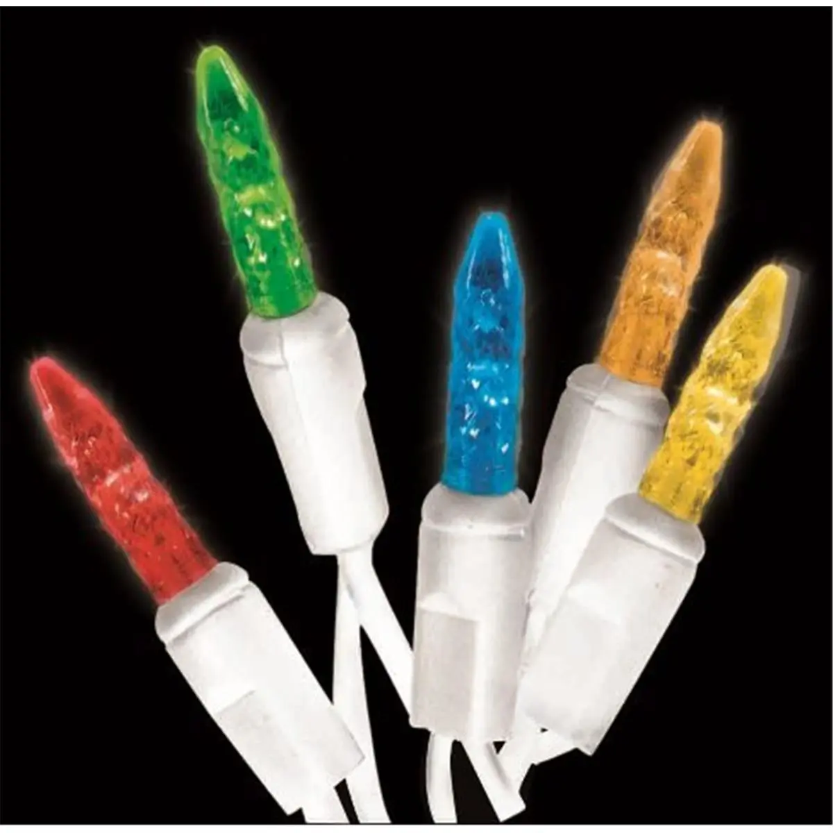 212 MAIN 6" Bulb Size Eco-Friendly Plastic RGB Icicle String Garland Lights Kit - 7.5' Long, Colorful Plastic Shapes, Holiday Party Lights, Indoor/Outdoor Party Decoration Supplies, Colorful Lights