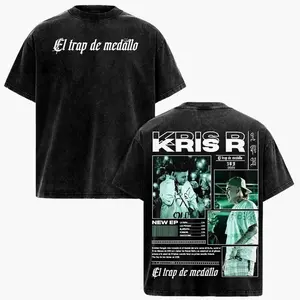 Kris R Trap De Medallo Shirt – 2025 Tour Vintage Washed Oversized Graphic T Shirt, Latin Trap Music Streetwear Tee, Medellin Aesthetic Design, Soft Cotton Casual Unisex Top, Men Women Wear, Gift for Music Fans R4H