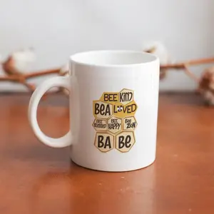 11 oz Bee Kind - Christmas Sparkle, Bee Themed, Bee Gifts Women and Men, Ceramic Bee Coffee