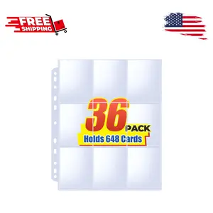 36pack Trading Card Sleeve, Holds 648 Cards, 9 Pocket Card Sleeves