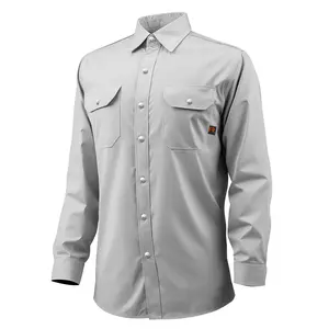 VEVOR FR Shirts for Men,  7oz. Flame Resistant Welding Jacket, Machine Washable Cotton Heat-Resistant Welding Shirt, Meets ATPV 9.2 Cal/cm² Arc Rating - XXL Size