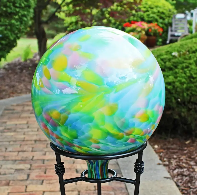 Poseidon II Gazing Ball, Glass, 12 Inch