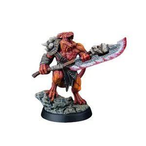 3D Resin Printed Dragonfolk Warrior Miniatures from Dragon Vault, Paintable Collectible Statues for Tabletop Game, DnD Fantasy RPG & Home Decor Ornaments