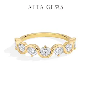 ATTAGEMS 3*4mm Oval Cut Lab-Created Moissanite S925 Sterling Silver Engagement Ring R435, Fine Jewelry Gift for Women, summerwins, Female
