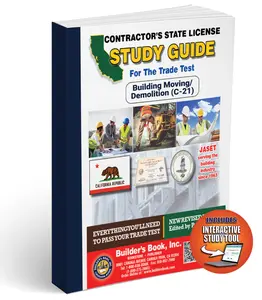 Jaset's California Building Moving/Demolition (C-21) Trade Book Home Seminar Course