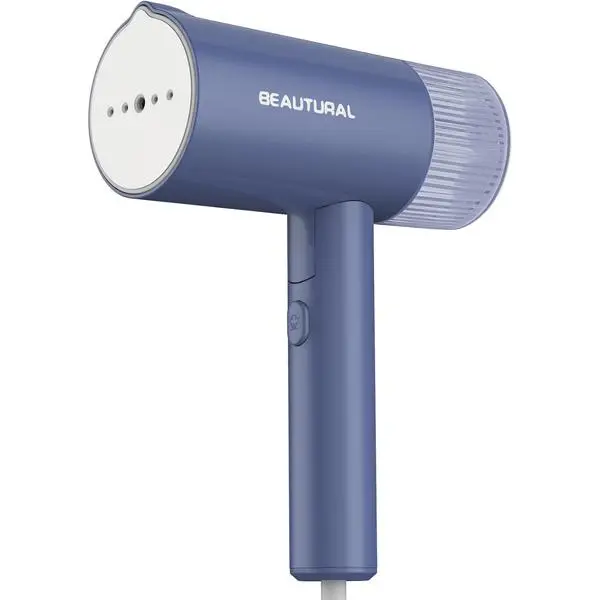 BEAUTURAL Travel Steamer for Clothes, Portable and Handheld, 1000W, Blue | Foldable Garment Wrinkle Remover, Fast 30s Heat-up, 120V Only (Not for 220V Europe)