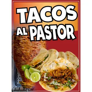 Tacos al Pastor Decal Window Sticker Mexican Food Truck Concession Vinyl Restaurant