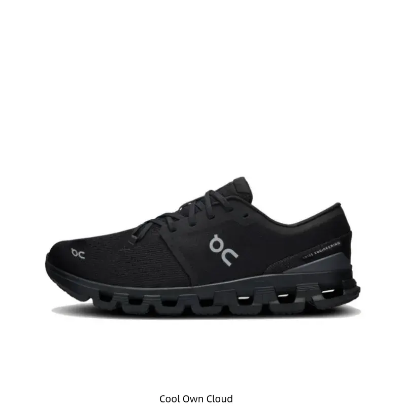 Streamlined All-Black Running Sneakers with a Lightweight Knit Mesh Upper and a Responsive Hollow Cushion Sole, Designed for Agile Movement, Breathable Comfort, and a Sleek Stealthy Look for Daily Runs and Gym Wear