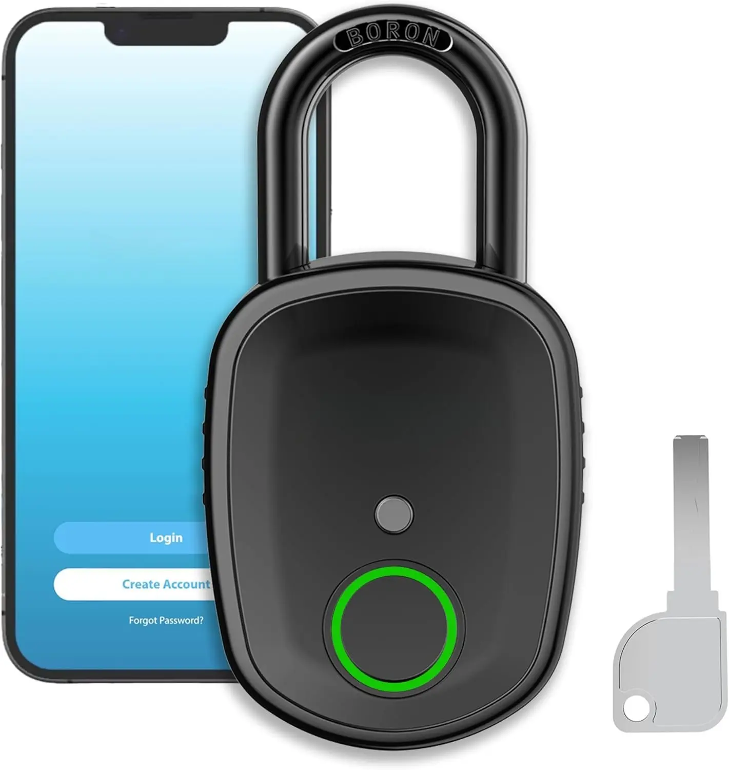 Fingerprint Padlock with Key, Biometric Padlock with APP, Suitable for Outdoor and Heavy Duty, IP65 .