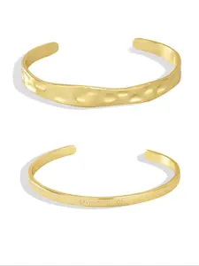Women's Simple Style Plain Color Textured Metal Design Cuff Bangle, Fashion Jewelry for Party, Daily Decor, Trendy All-match & Exquisite Jewelry for Birthday Gift