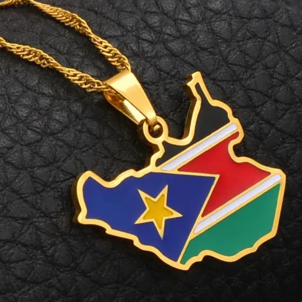 South Sudan Necklace, Jewelry, Earrings, Gift