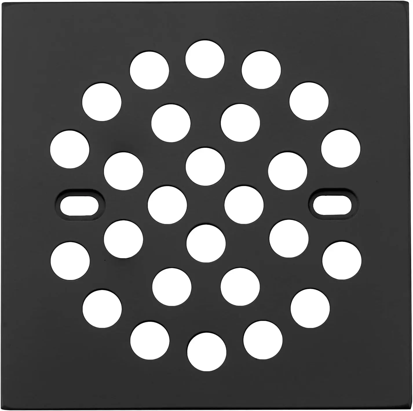 Square Improve 4-1/4 Inch(108mm*108mm) Screw-in Shower Floor Drain Grate Strainer (Black)