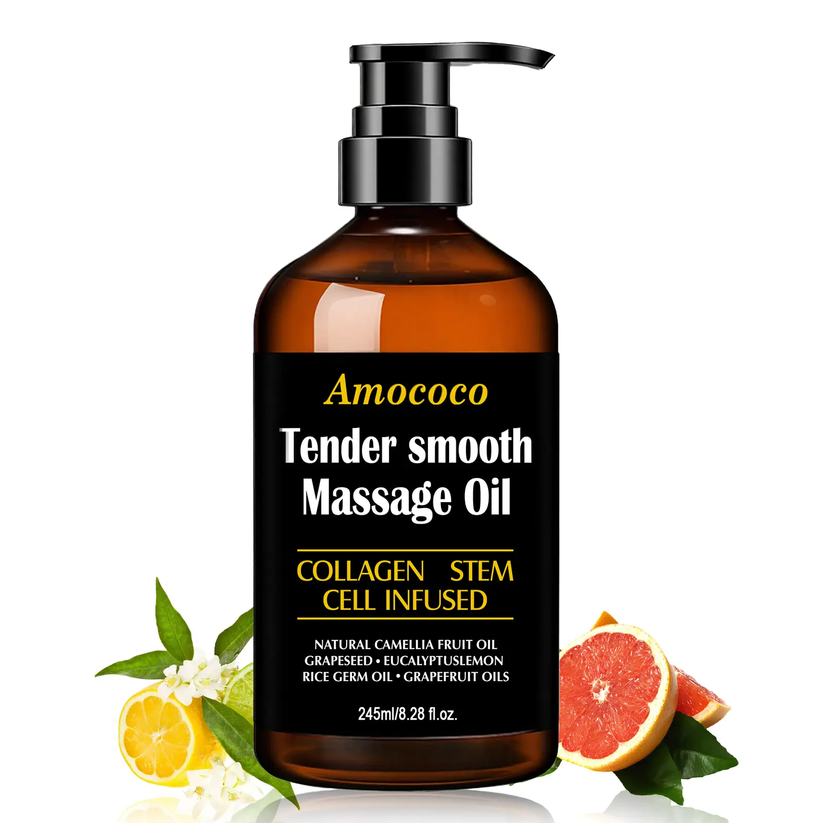 Body Massage Oil for Fever Relief Body Care & Skincare Massage Oil - Topical Collagen & Plant Stem Cell Body Oil Soothing Body Oil