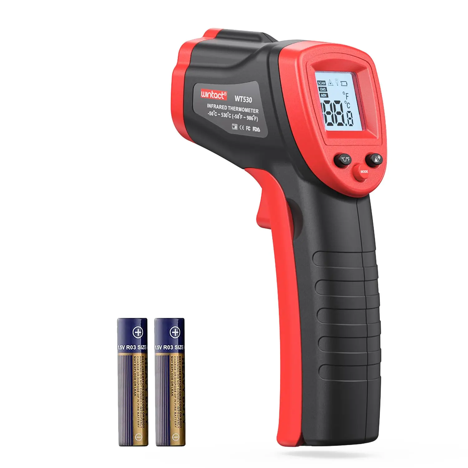 Infrared Thermometer Temperature Gun -58 ℉   to 1094 ℉ , Digital IR Heat Surface Temp Gun, Non-Contact Laser Thermal Gun for Cooking Food, BBQ, Pizza Oven, Grill, Griddle Accessories