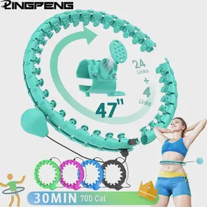 Smart Weighted Hula Circle Fit Hoop Plus Size for Adults Weight Loss, Hula Circle 2 in 1 Infinity Fitness Hoop