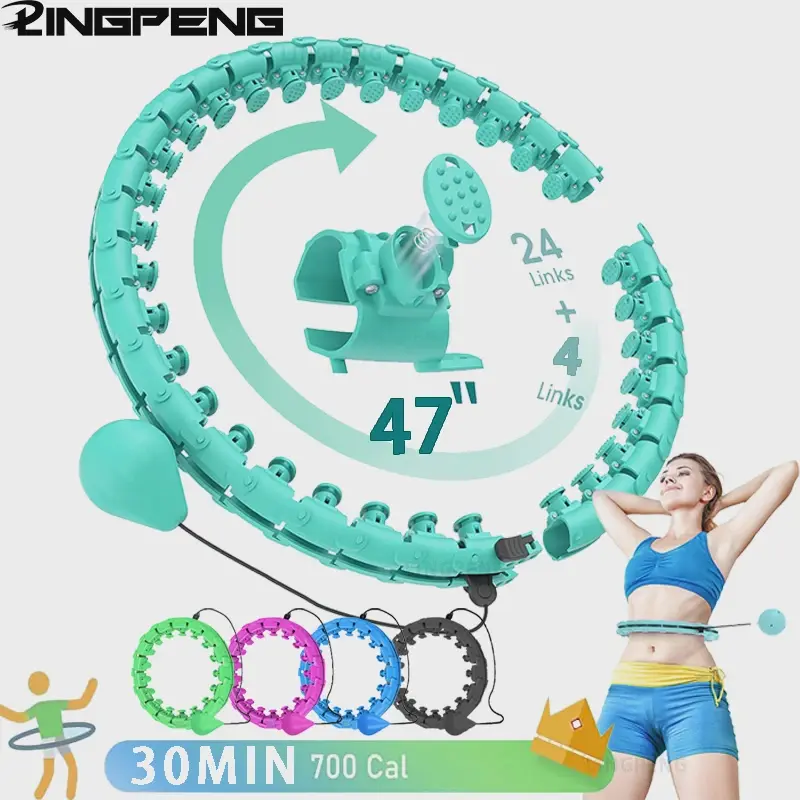 Smart Weighted Hula Circle Fit Hoop Plus Size for Adults Weight Loss, Hula Circle 2 in 1 Infinity Fitness Hoop