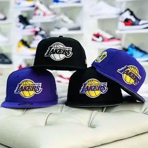 Los Angeles Lakers NBA Basketball Snapback Hat - Flat Brim, Embroidered Logo, Adjustable, Hip Hop Streetwear Sports Collectible Headwear