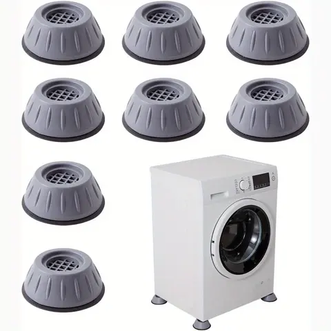 8 Pcs Shock and Noise Cancelling Washing Machine Support, Noise Reducing and Anti Slip Anti Vibration Rubber Washing Machine Feet Pads, Anti-Walk Dryer Washer Vibration Pads, Washing Machine Stabilizer
