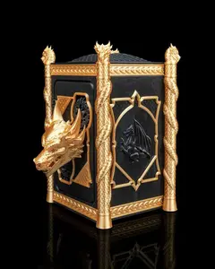 Hoard Lord Coin Bank – Dragon Piggy Bank | 3D Printed Fantasy Whimsy Vaults Coin Bank | Fusion Layer 3D Collectible