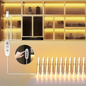 Adjustable Flexible COB LED Strip Light, Warm 3000k, Ideal for Display Cabinets, Bookshelves, Kitchen, Wardrobe, Closet Lighting