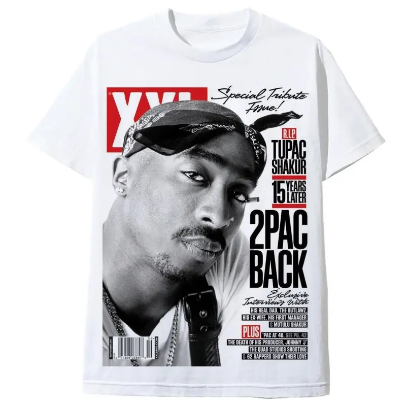 Tupac Skaur Rap Hiphop Y2k Streetwear Tee Shirt