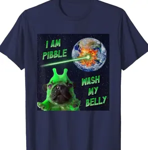 Alien Pibble Funny Brainrot Dog Meme Space I Am Pibble T-Shirt