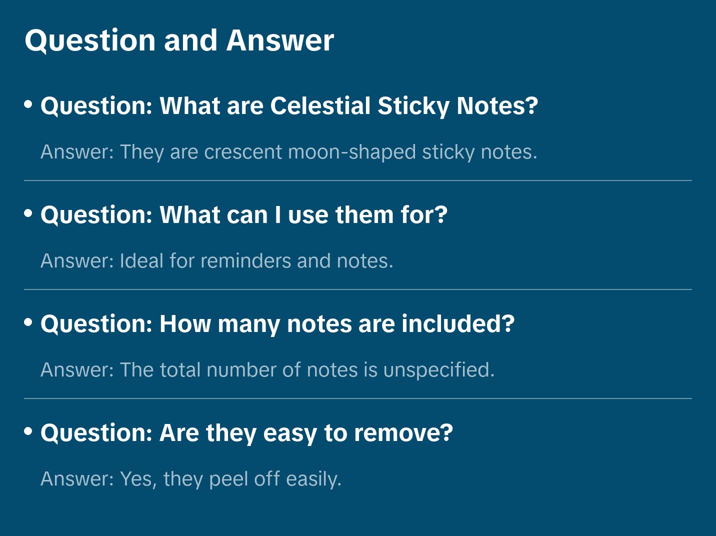 Celestial Sticky Notes Post It - Crescent Moon