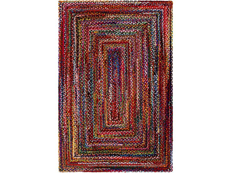 Livabliss BBI2300-2745 27"x45" Rectangle Billie Hand-Loomed Flat Weave No-Pile Indoor Area Rug, Multi-Color, 100% Recycled Fabric, Durable Loomed Texture, Global Flair, for Living Room Home Decorative Rugs