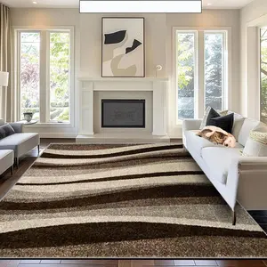 Abstract Striped Pattern Area Rug, 1 Count Non-slip Soft Floor Mat, Machine Washable Decorative Carpet for Home Living Room Bedroom Kitchen Study Room, Home Decor, Modern Abstract Rug