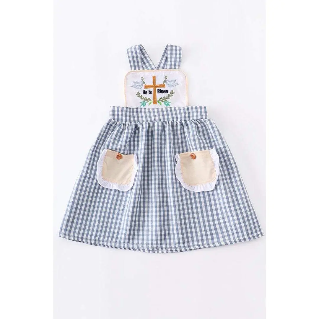 He Is Risen Embroidered Dress
