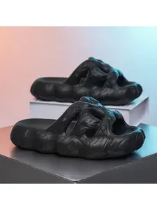 Thick Sole Comfortable Slippers for Men and Women, New Tree Stump Texture Indoor Home Cool Sandals, High-End Feel House Shoes