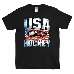 U.S.A HOCKEY - 2026 Gold Medal Champions Bloody Teeth - T-shirt