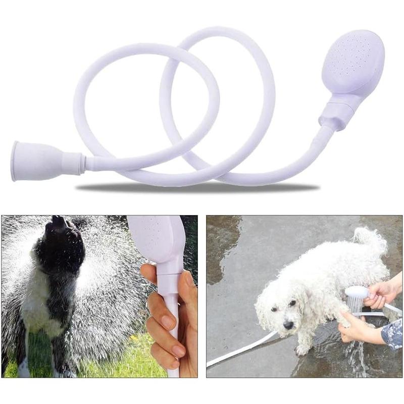 Sink Spray Rubber Hose,Portable Sink hose Attachment for Faucet,Hand Held Shower Head Sprayer for Bathing Baby,Pets,Washing Hair,Rinsing Vegetables Dog Wash Sprayer (A-white)