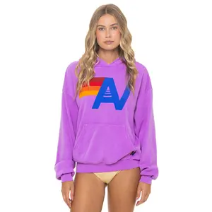 LOGO PULLOVER RELAXED HOODIE - NEON PURPLE