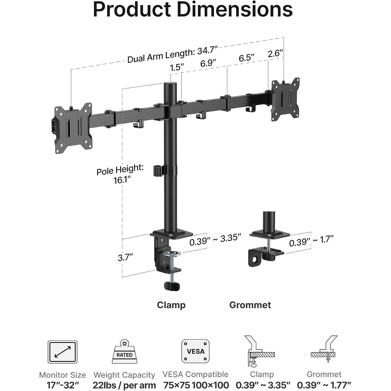 Dual Monitor Mount