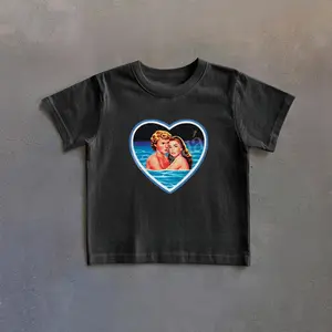Blue Lagoon Graphic Baby Tee, Vintage Sea Life T-shirt, 90s Style Baby Tee, Heart Toddler Tshirt