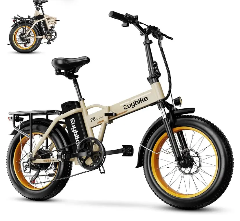 Foldable Electric Bike for Adults, 48V 20Ah Removable Lithium Battery up to 80Miles, 20" Fat Tire 1000W Peak Motor Dirt Ebike Adult Electric Bicycle for Commute Beach Mountain E Bike