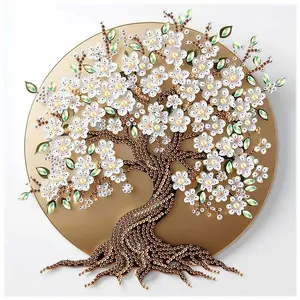 Flower Tree Pattern DIY Diamond Arts Colorful Painting Kit without Frame, 5D Diamond Arts Colorful Painting Kit, Wall Art Decor for Home Living Room, Diamond Painting Kits
