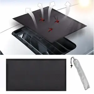 Magnetic Car Sunroof Sun Shade Breathable Mesh, 40''*24'' Car roof Cover for Overnight Camping, Quick Install, UV Sun Protection for Moonroof and Side Window