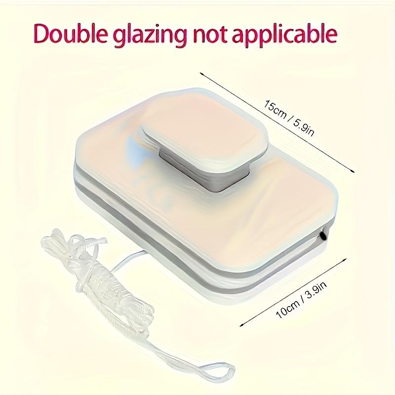 Dual-Sided Magnetic Window Cleaner with Strong Magnets - High-Rise Glass Cleaning Tool, ABS Handheld with Anti-Pinch & Anti-Drop Protection, Fits 3-10mm Glass, Indoor Outdoor Use