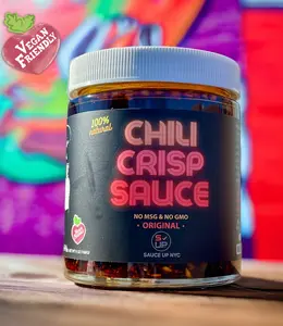 Chili-Crisp Sauce (Original) -Premium 13+ premium ingredients, Vegan, Keto, GF, No MSG, No GMO, Flavor Bomb ( Hot, Aromatic, Crispy, Umami, Sweet, Smoky, Savory) Chili Sauce/Oil