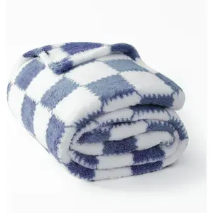 Ultra Soft Jacquard Shaggy Fleece Throw Blanket, Lightweight Warm and Plush, Cozy Couch and Travel Blanket, Multiple Colors and Sizes, Year Round Comfort