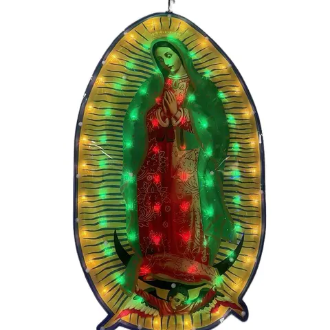 Virgin of Guadalupe with Lights - Religious Decor